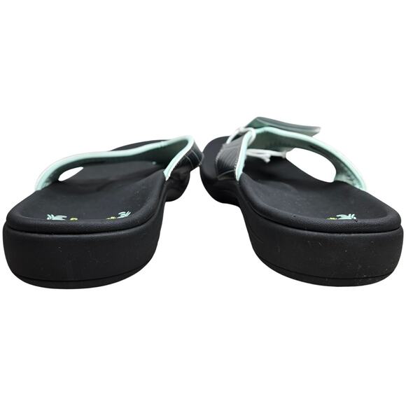 Revitalign Women's Yumi Summer Stripe Flip-Flop in Black 12 NWT - Picture 3 of 9